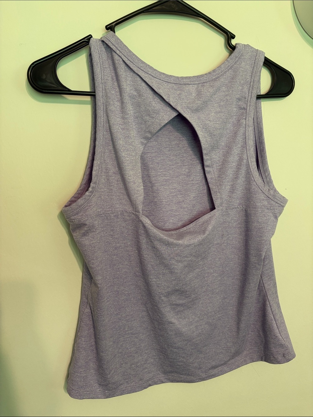 Light purple Women's Sleeveless Tank Top with opening in back